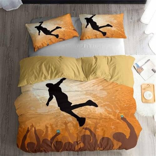 HELENGILI 3D Bedding Set Basketball Print Duvet cover set lifelike bedclothes with pillowcase bed set home Textiles #LQ-23