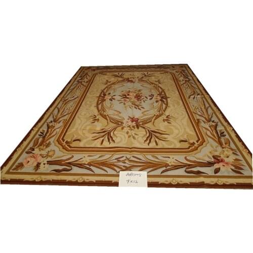 Chinese aubusson Handwoven for carpets living room Art Carpet natural sheep wool