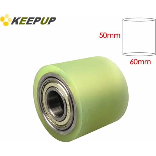 Furniture wheel.Diameter 60mm, length 50mm,PU polyurethane roller with bearing,Soft surface,Pipeline transmission Rubber wheel