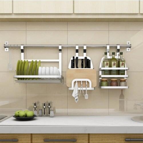 Stainless Steel kitchen rack DIY SUS 304 Stainless Steel wall Kitchen Shelf, Kitchen Holder Organizer