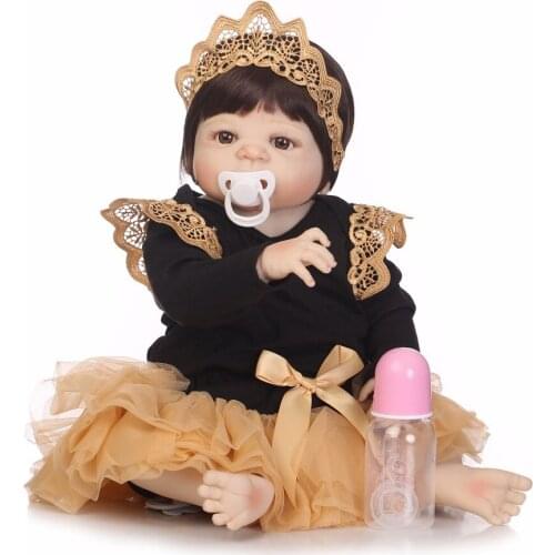 55CM Reborn Doll Real Full Body Silicone Baby Toy Babies Princess Dolls Baby Boy Girl Gift Kid Birthday Christmas Gift