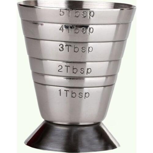 75ml/2.5oz Stainless Steel Cocktail Measuring Jigger Liquor Shot Cup Drink Mixer Measurer Bar Measuring Tool ZA5961