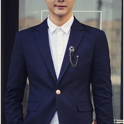 Fashionable micro-inlaid zircon multi-chain gold silver jewelry Chinese Vintage dragon male high-end Brooch