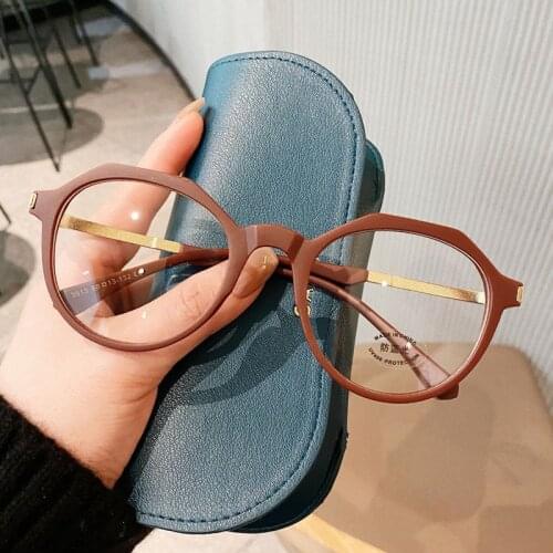 Fashion Blue Light Blocking Glasses Frames Men Anti Radiation Computer Eyeglasses Women Irregular Round Optical Frame