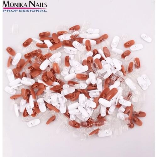 Monika Nails 3 Colors Nail Art Finger Tips Nail Trainer Adjustable Model Practice Hand False Nail 100pcs/bag Manicure Accessory