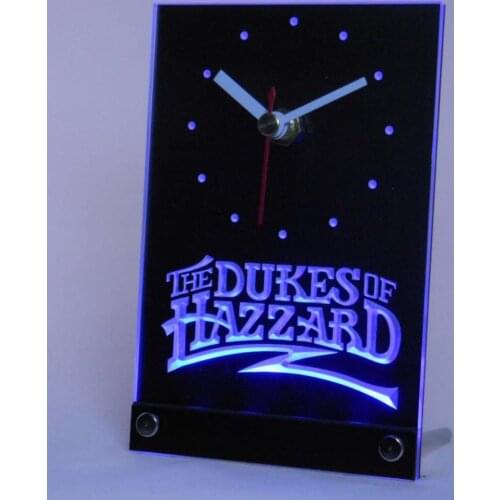 Tnc0236 The Dukes Of Hazzard Table Desk 3D LED Clock