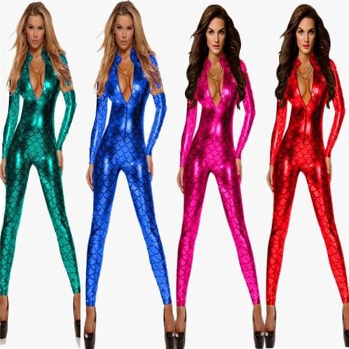 New Sexy Lingerie Wetlook PVC Latex Bodysuit for Women Double Zipper Open Crotch Nightclub Dance Wear Leather 4 Size Fit