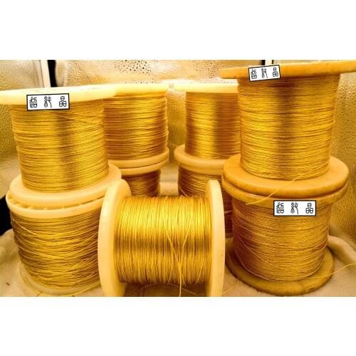 PE Insulated Golden 6NOCC diy earphone cable (Price is for 10meters)