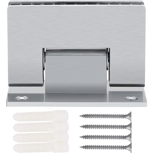 Sliver Stainless Steel 8-10mm Frameless Bracket Wall To Glass Door Hinges Bathroom Shower Door Bracket Wall Mount Door Hinge