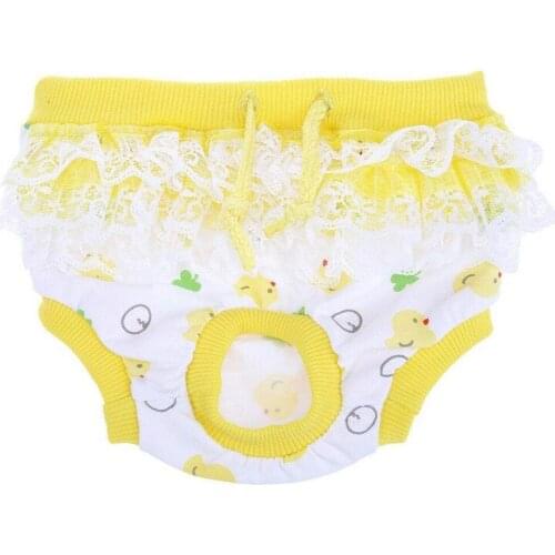 Lovely Dogs Sanitary Physiological Pants Chiffon Washable Pet Underpants Shorts Underwear Lace Side Dog Accessories