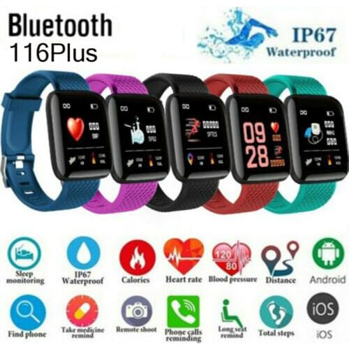 PYMH Sport Health Waterproof Fitness Smart Watch Activity Tracker Wristband Bracelet Women Men Fit bit Android iOS Heart Rate