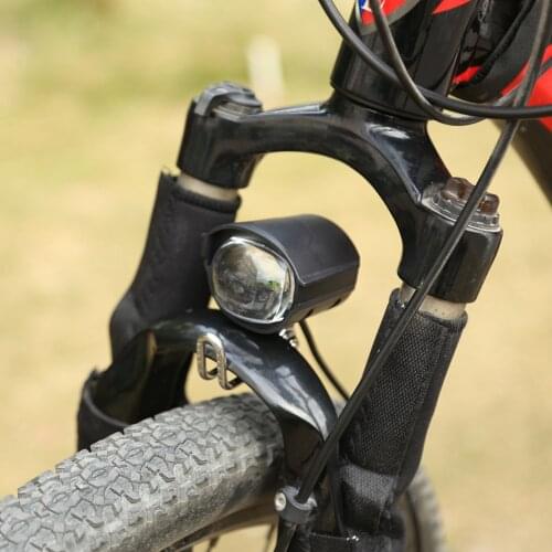 E-bike light headlight 85 lux input DC 12V 36V 48V 60V ebike lamp install handlebar LED electric bicycle light with horn