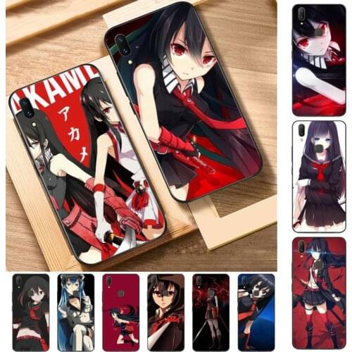 TOPLBPCS Akame Ga Kill Anime Phone Case for Vivo Y91C Y11 17 19 53 81 31 91 55 V17 11i 9 fot oppo