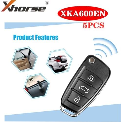 XHORSE XKA600EN VVDI2 for Audi A6L Q7 Type Universal Remote Key 3 Buttons 5pcs / lot