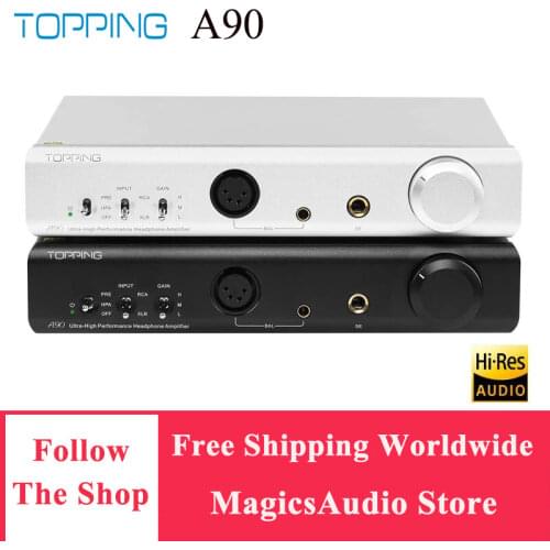 TOPPING A90 Player Amplifier Full Balanced Headphone XLR Pre-Amplifier Performance Full Balanced Output