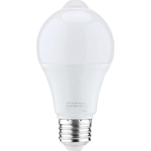 New 12W Motion Sensor Light Bulb,Outdoor/Indoor Movement Activated Security LED Bulb,1000LM,E26/B22,3500K Warm White