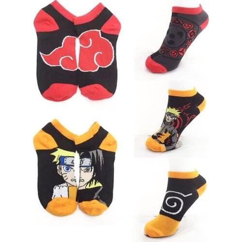 2021 Anime Sock Ninja Uzumaki Cosplay Cotton Ankle Socks Adult Red Cloud Skateboard Stockings Cute Socks Christmas Gift