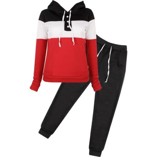 Women Casual Tracksuit Hoodie Sweatshirt Sweater Pants Sports Jogger Outfits Set