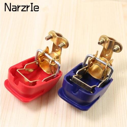 1 Pair 12V Car Battery Terminals Clamps Quick Release Battery Terminals Clamps Cap Clips Copper For Car Truck Caravan