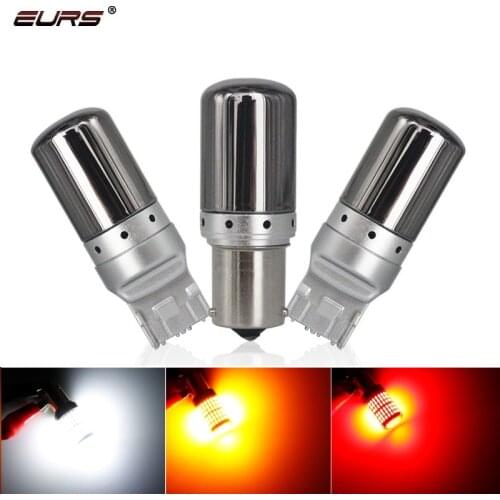 1pcs S25 Canbus 1156 BA15S P21W BAU15S PY21W T20 7440 W21W LED Bulbs 3014 144smd Error Free Turn Signal Lights Brake lamp 12V
