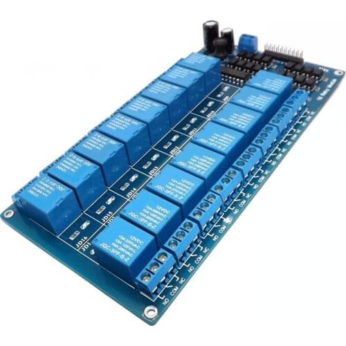 16 Channel Relay Shield Module DC 5V 12V with Optocoupler LM2576 Microcontrollers Interface Power Relay For Arduino DIY Kit