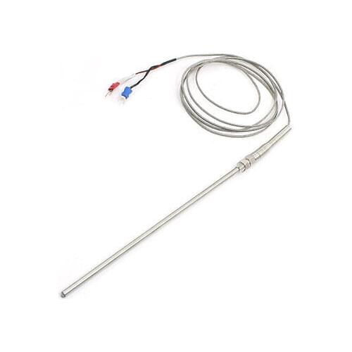 2Meter K Type 0-800C Fork Terminal Thermocouple Sensor 5mm Dia Probe