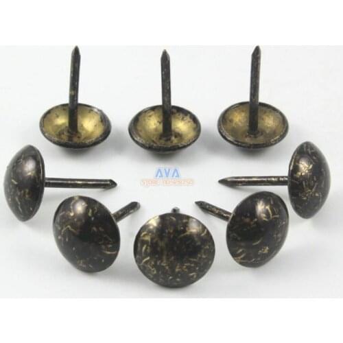 200 Pieces Black Leopard Print Upholstery Tacks Nails 11x17mm