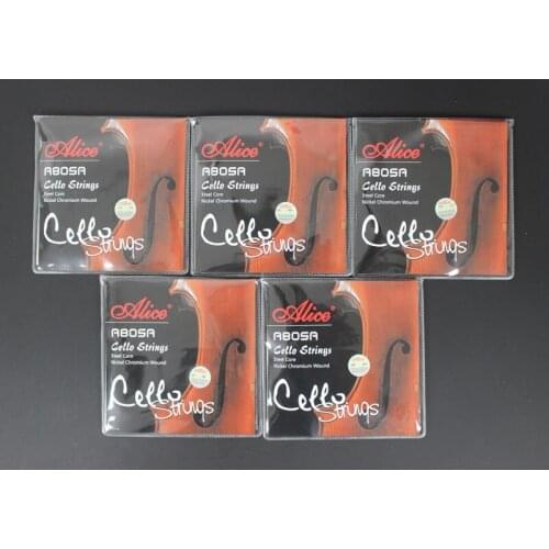 5 Sets Lot Alice A805A Steel Core Nickel Chromium Alloy Wound Cello Strings