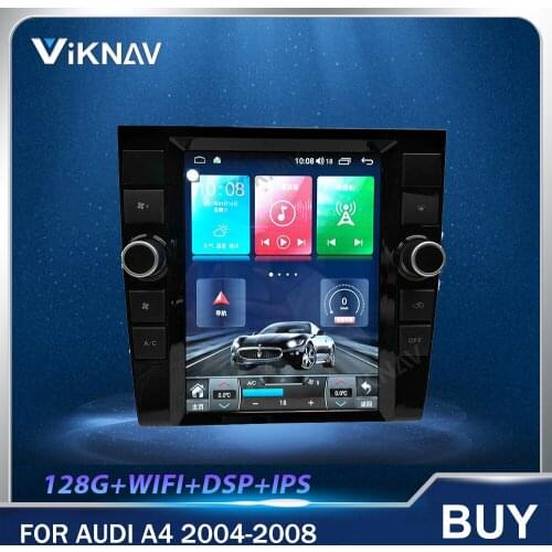 Vertical Screen Tesla Style Android Car Radio tape recorder For Audi A4 2004-2008 Car multimedia Player Auto GPS Navi 2 din