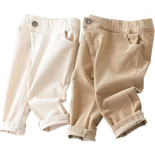 Toddler Baby Boys Pants Fashion Korean Corduroy Trousers For Boys Casual Loose Pants Spring Autumn Kids Boys Harem Pants 2020