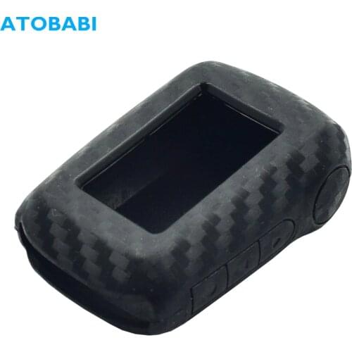 Carbon Fiber Silicone Car Key Case For StarLine A62 A92 V62 MOTO V63 A94 A64 T94 Two Way Car Alarm LCD Remote Control Cover Bag