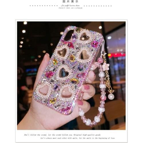 Hot 3D Love Heart Bling Glitter Crystal Cases for Samsung Galaxy A10 A50 A70 A21S A31 A51 A71 A12 A42 A52 A72 A32 A22 5G Fundas