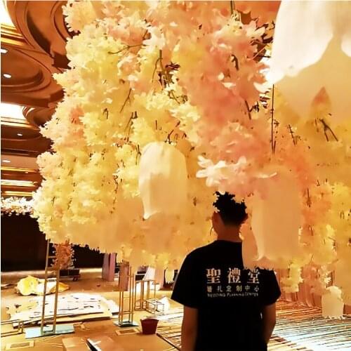 90cm long Artificial Cherry Blossom Flower Colourful Wedding Decorations Flowers Simulation Sakura Branch Photography Take Photo