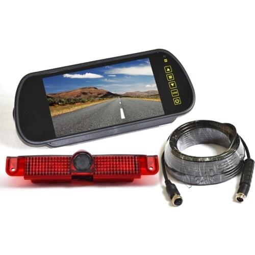 Vardsafe VS706K | Reverse Parking Backup camera + 7" Clip-on Rear View Mirror Monitor for Chevy Express / GMC Savana (2003-2019)