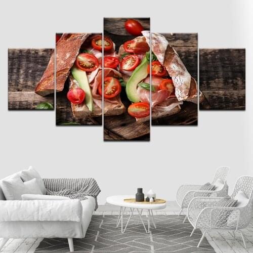 The dish picture for kitchen 5 Piece HD Wallpapers Art Canvas Print modern Poster Modular art painting Living Room Home Decor