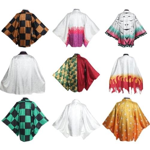 Demon Slayer Kimetsu No Yaiba Kochou Shinobu Kamado Tanjirou Cosplay Cape Casual Kimono Cloak Tomioka Giyuu Agatsuma Zenitsu