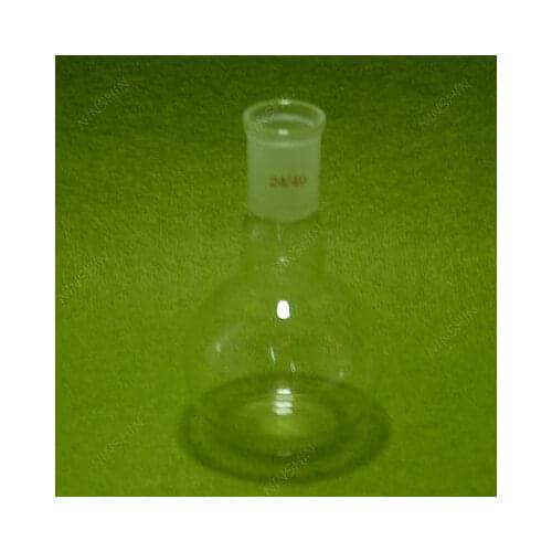 150ML,1-Neck,24/40,Plat Bottom Glass Flask,Lab Chemistry Reaction Flask