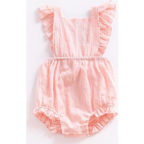 Newborn Baby Girls Romper With Skirts 2018 New Summer Strap Lace Romper Sundress Baby Toddler Clothing Kids Clothes