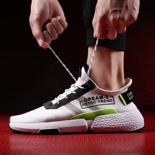 Mens Shoes Casual Summer Mesh Breathable Sneakers Shoes White Comfortable Lace-Up Trainers Zapatillas Hombre Deportiva