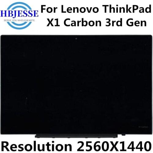 Original LCD Display Touch Screen Digitizer Assembly LP140QH1-SPA2 For Lenovo ThinkPad X1 Carbon 3rd Gen 20BS 20BT 00HN827
