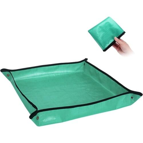 New Portable 68*68cm Planting Mat PE Gardening Potting Mat Waterproof Reusable Flower Gardening Mats Transplanting Foldable Pad
