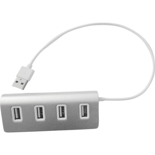 Portable Aluminum Alloy Super High Speed USB 2.0 Hub Good Stability Splitter Adapter With LED Indicator For PC Laptop Computer