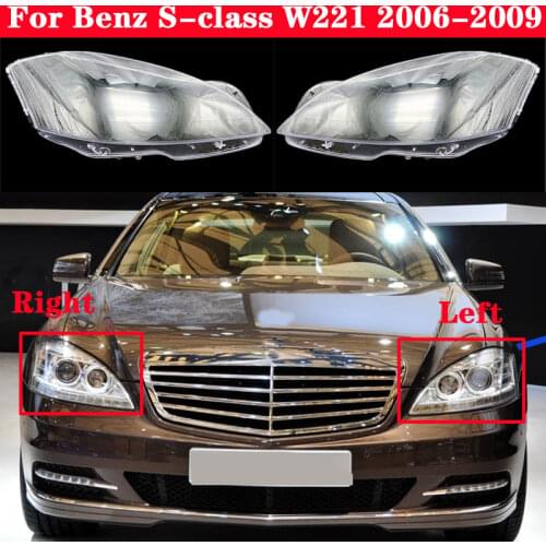 Transparent Lampshades Lamp Shell Front Car Lens Headlight Headlamps Headlights Cover For Mercedes-Benz S-class W221 2006-2009