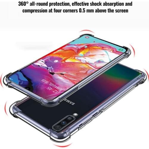 Transparent Shockproof Silicone Case For Samsung Galaxy A51 A90 M30 M20 Clear TPU Back Cover Fundas For Samsung J5 J6 J7 J8 Case