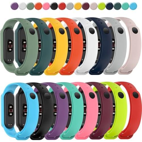Silicone Strap For Mi Band 5 4 3 TPU Wristband Bracelet Replacement Color TPU Strap For Xiaomi Mi Band 4 Mi Band 5 Strap Wrist