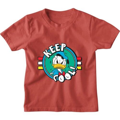 Harajuku Style Children T-shirt Disney Donald Duck Cartoon Printing Outdoor Casual Top Clothes Fashion Unisex T Shirt Female Tee