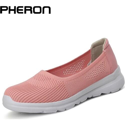 Summer 2020 Light Shoes Laides Sport Walking Flats Womens Loafers Black Pink Soft Breathable Women Sneakers Zapatillas Mujer