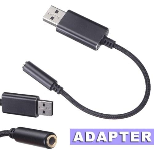 USB Male to Female 3.5mm Jack Aux Headphone Audio Cable Adapter For PC PS4 Laptop MacBook Mobile Phone Earphones Cables Adaptor