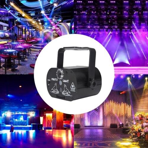 USB RGB Disco Party Lighting Rechargeable Mini LED Laser Projector Light Club DJ Stage Light Support Dropshipping