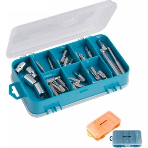 Tool Box 155*45*90mm ToolBox Transparent Double-Side Plastic Storage Tool Multifunction Tool Case